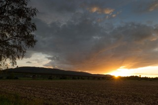 Sonnenuntergang Feld